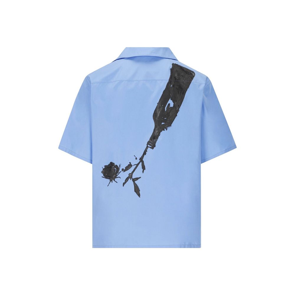 Chemise en coton imprimé Prada