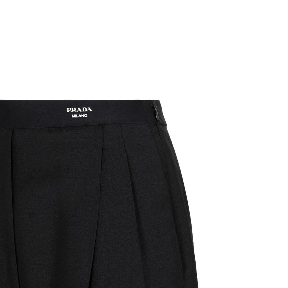 Pantalon classique en laine Prada avec logo
