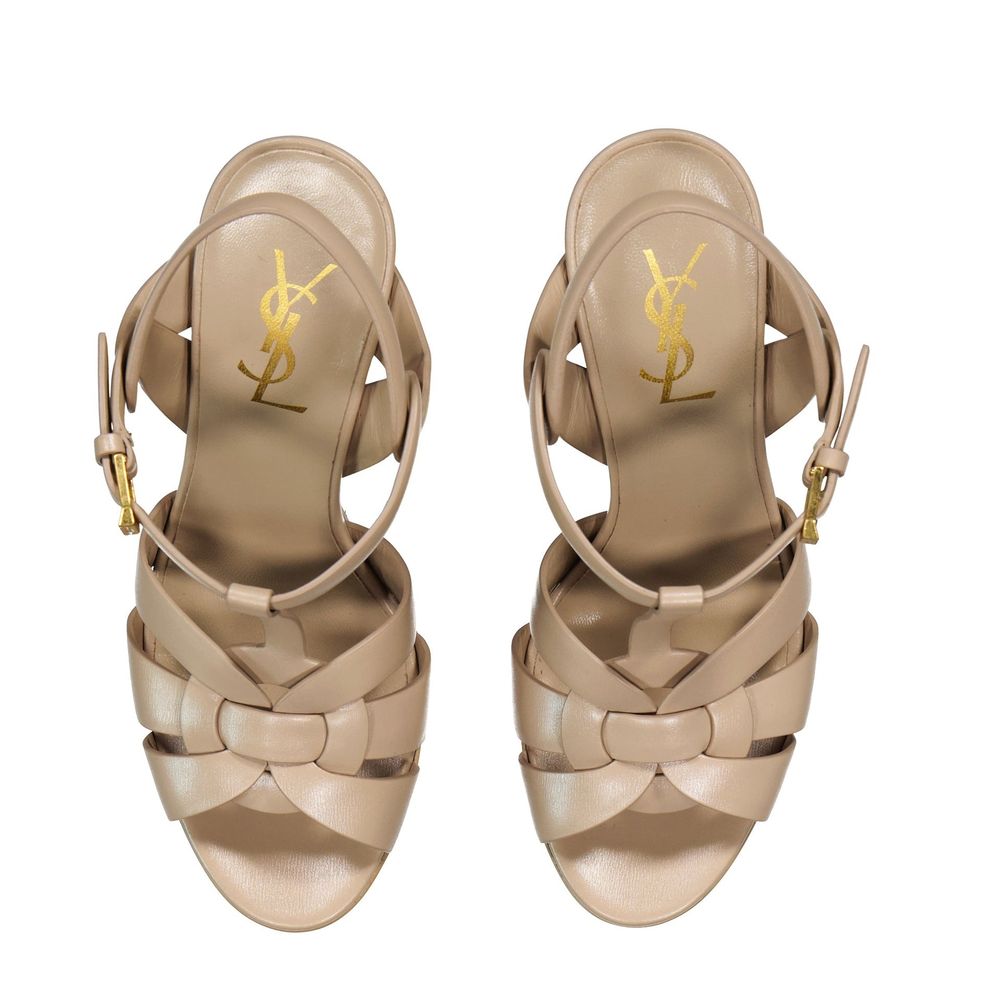 Sandales en cuir Tribute de Saint Laurent