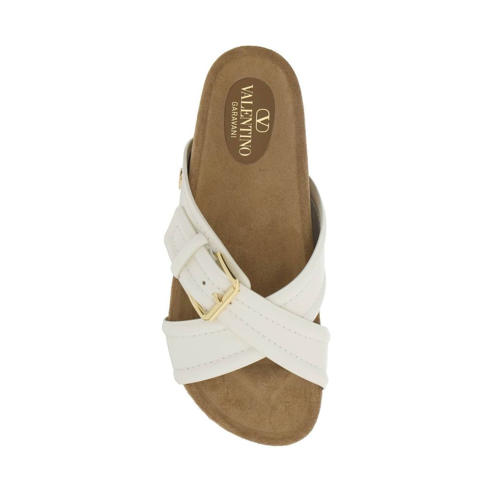 Sandales plates en cuir Valentino Garavani