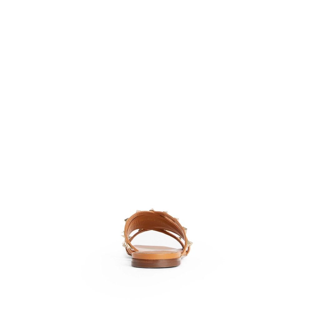 Sandales plates en cuir Rockstud Valentino Garavani