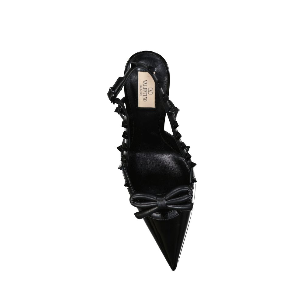 Escarpins à bride arrière en cuir Rockstud Valentino Garavani