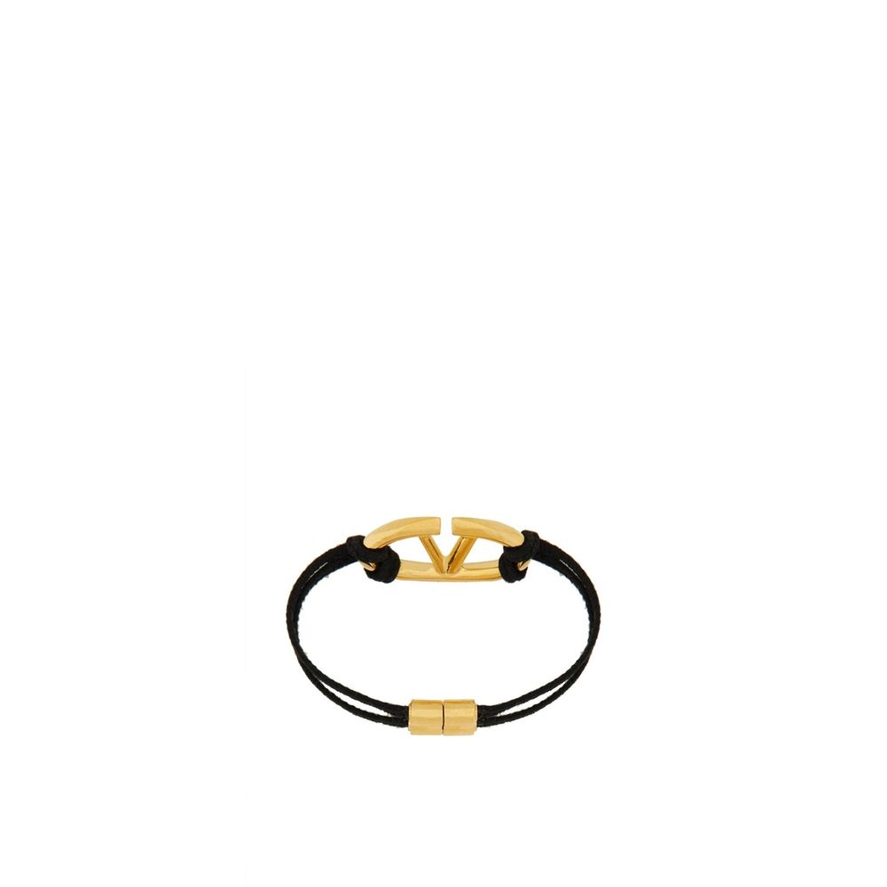 Bracelet en coton avec logo V Valentino Garavani