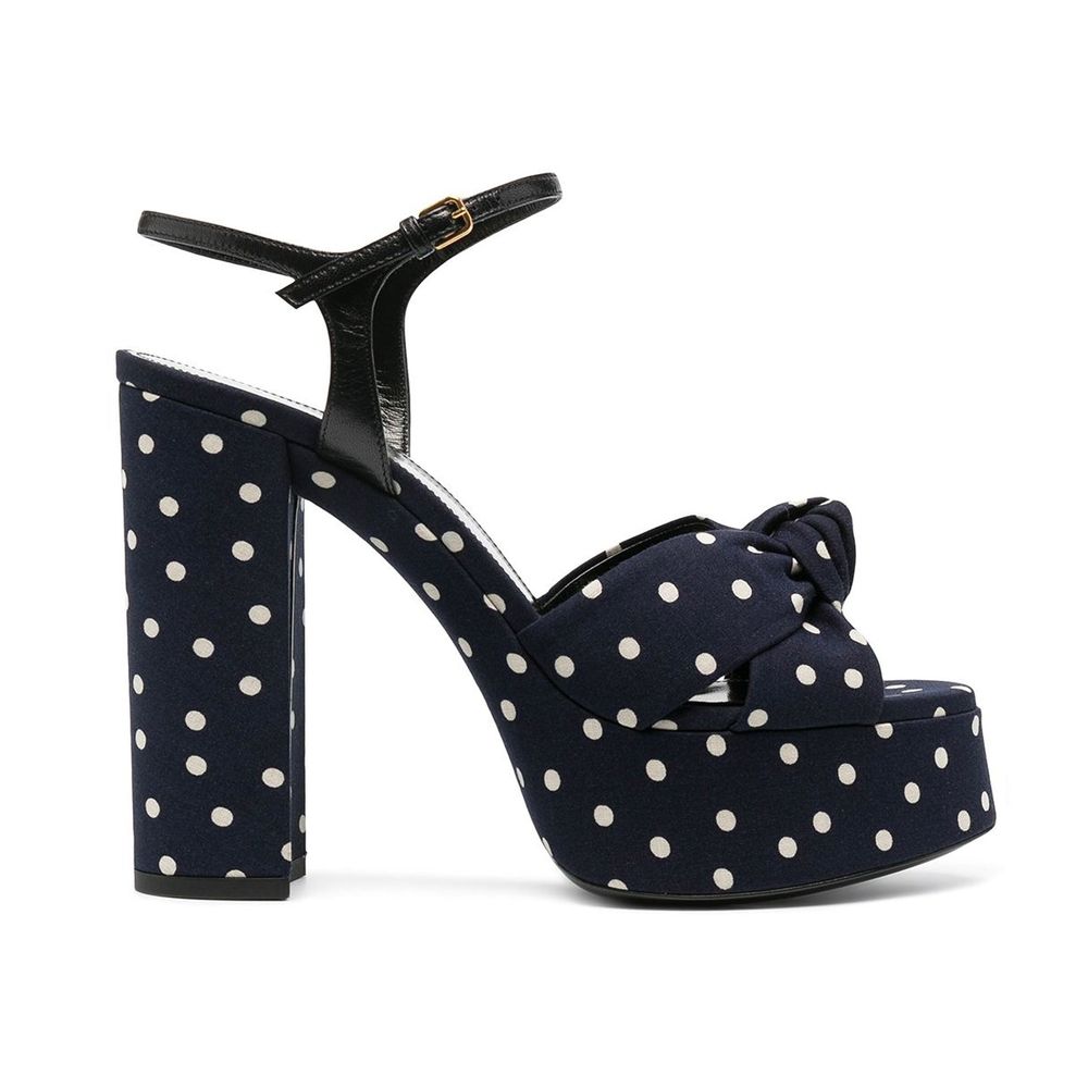 Sandales à pois Bianca de Saint Laurent