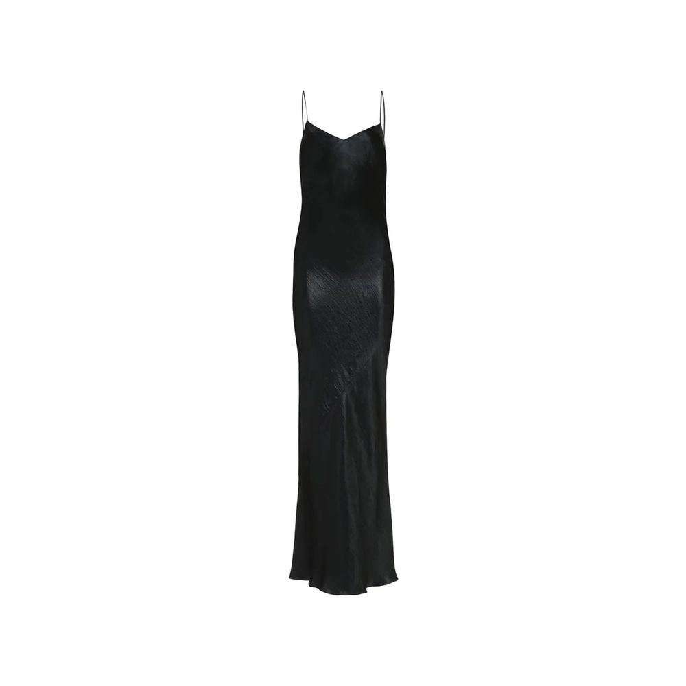 Robe longue en satin Saint Laurent