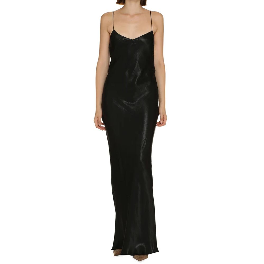 Robe longue en satin Saint Laurent