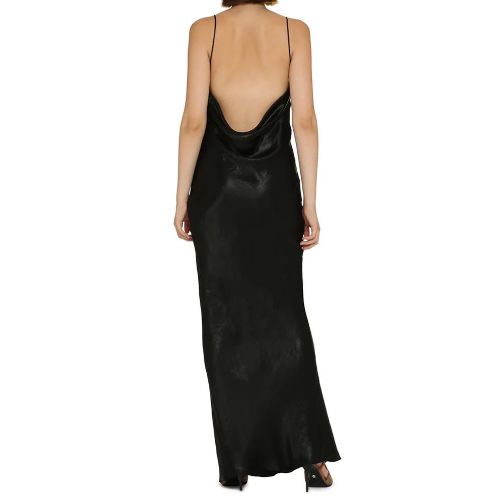 Robe longue en satin Saint Laurent