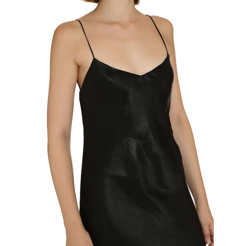 Robe longue en satin Saint Laurent