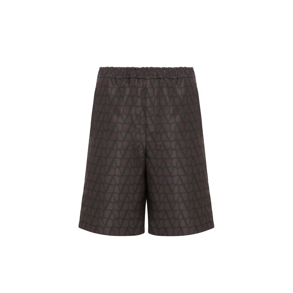 Short en soie avec logo Valentino