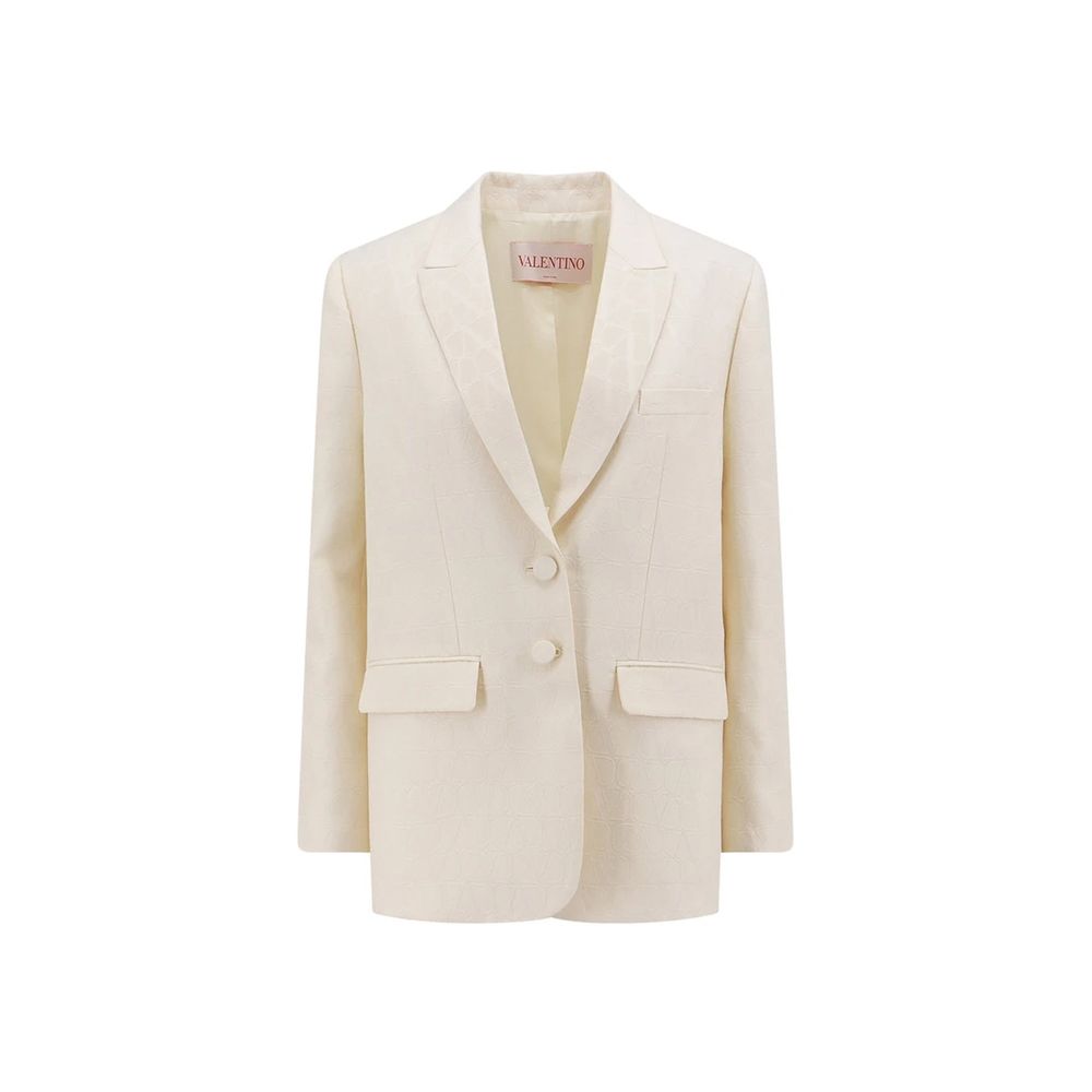 Veste iconographe en toile de laine et soie Valentino