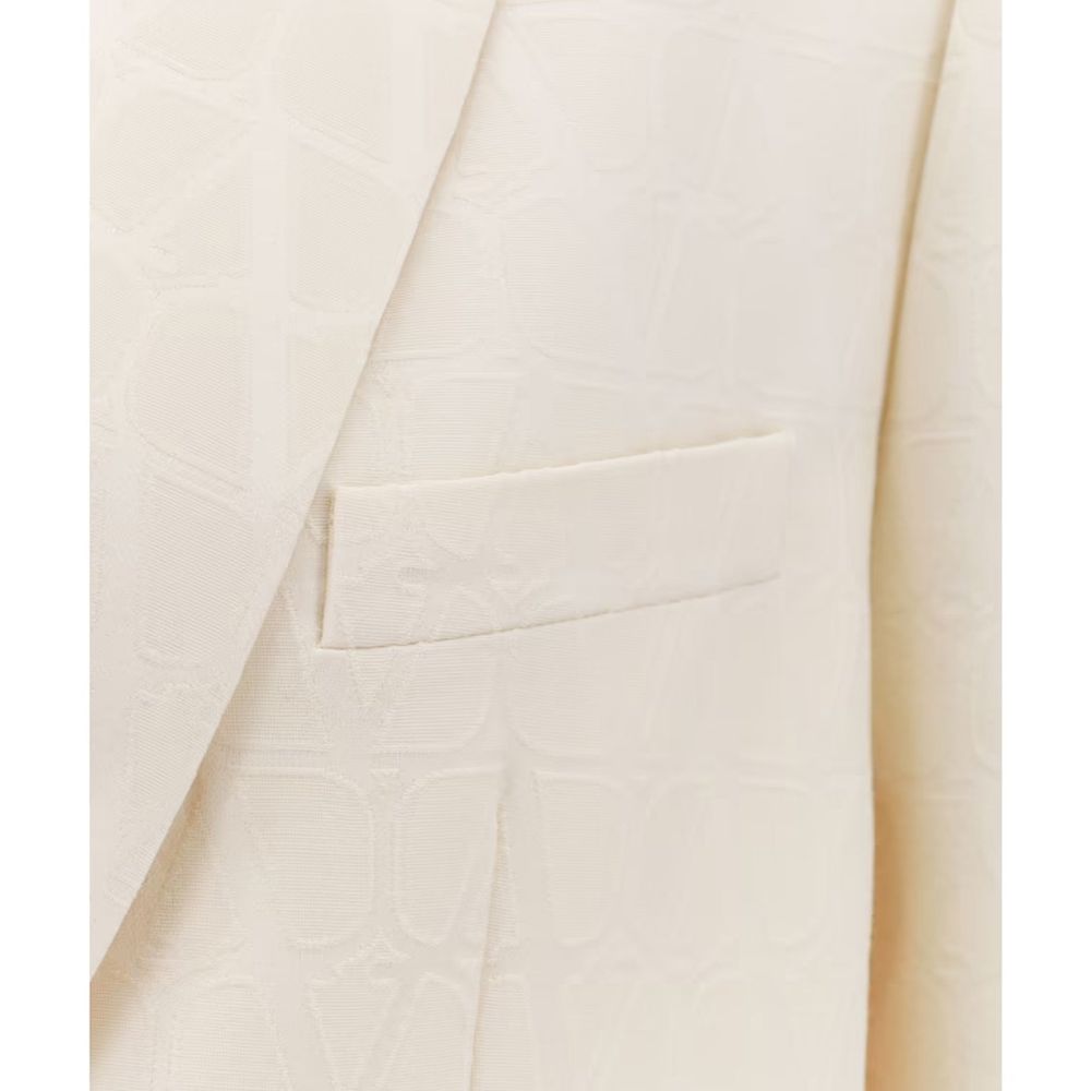 Veste iconographe en toile de laine et soie Valentino