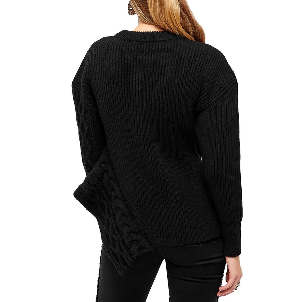 Pull asymétrique en laine Alexander McQueen