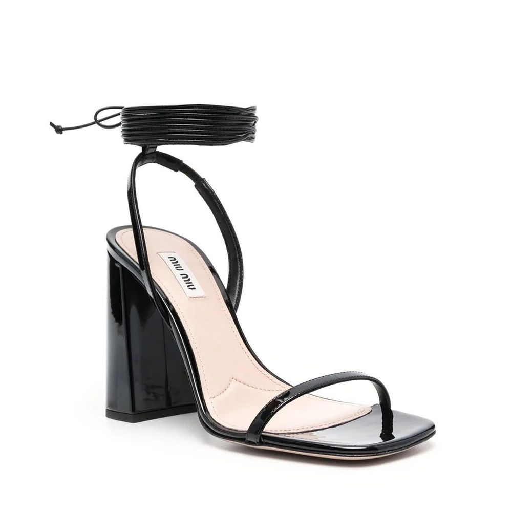 Sandales en cuir Miu Miu