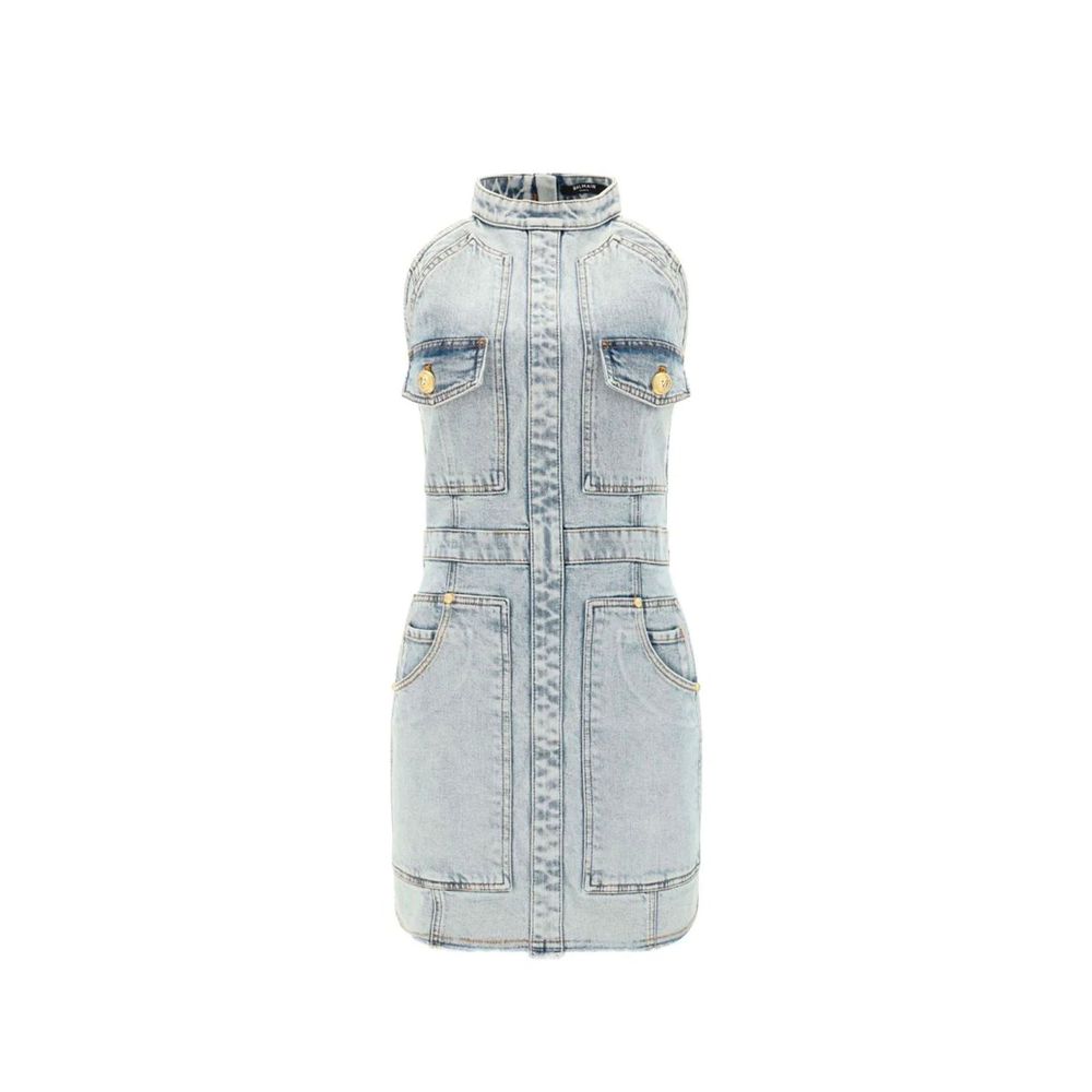 Mini-robe en jean Balmain