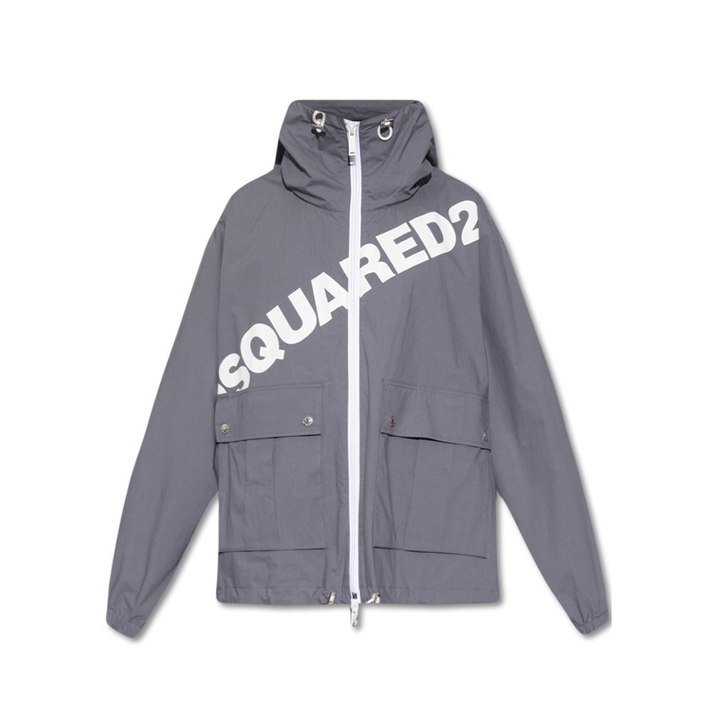 Coupe-vent à capuche avec logo Dsquared²