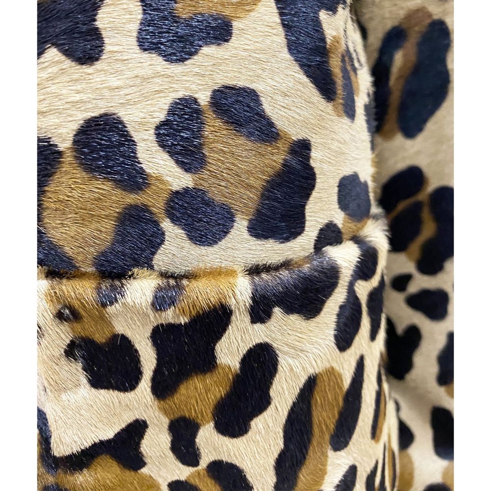 Veste courte en poil de veau léopard Dsquared²