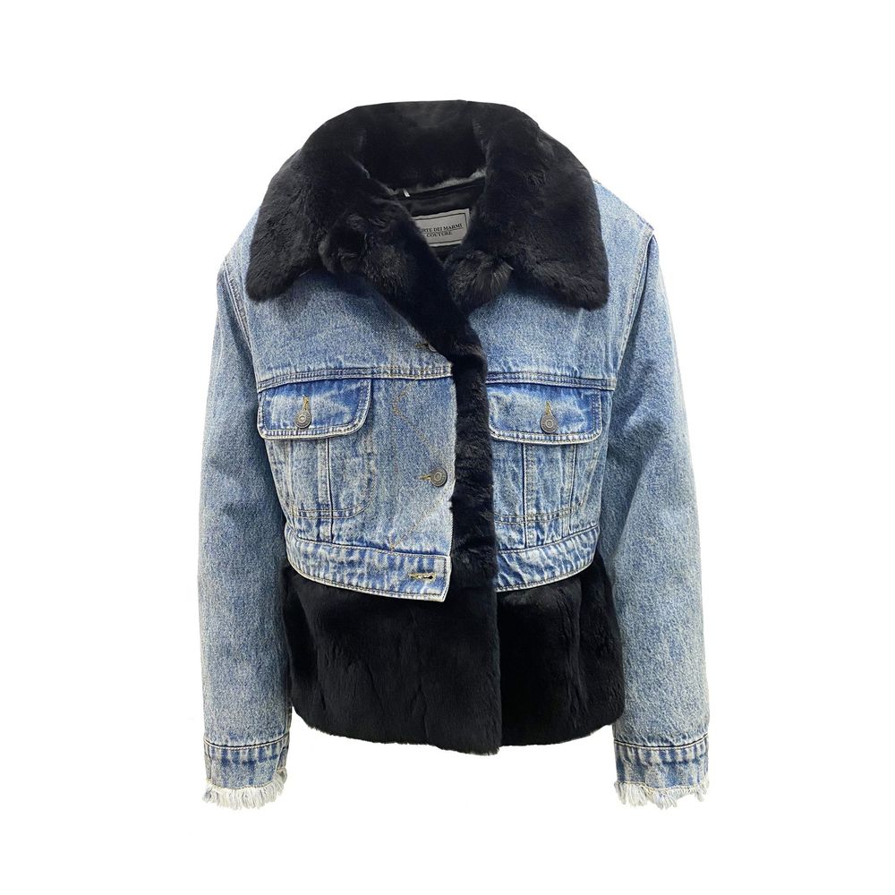 FORTE DEI MARMI COUTURE Veste en jean doublée de fourrure