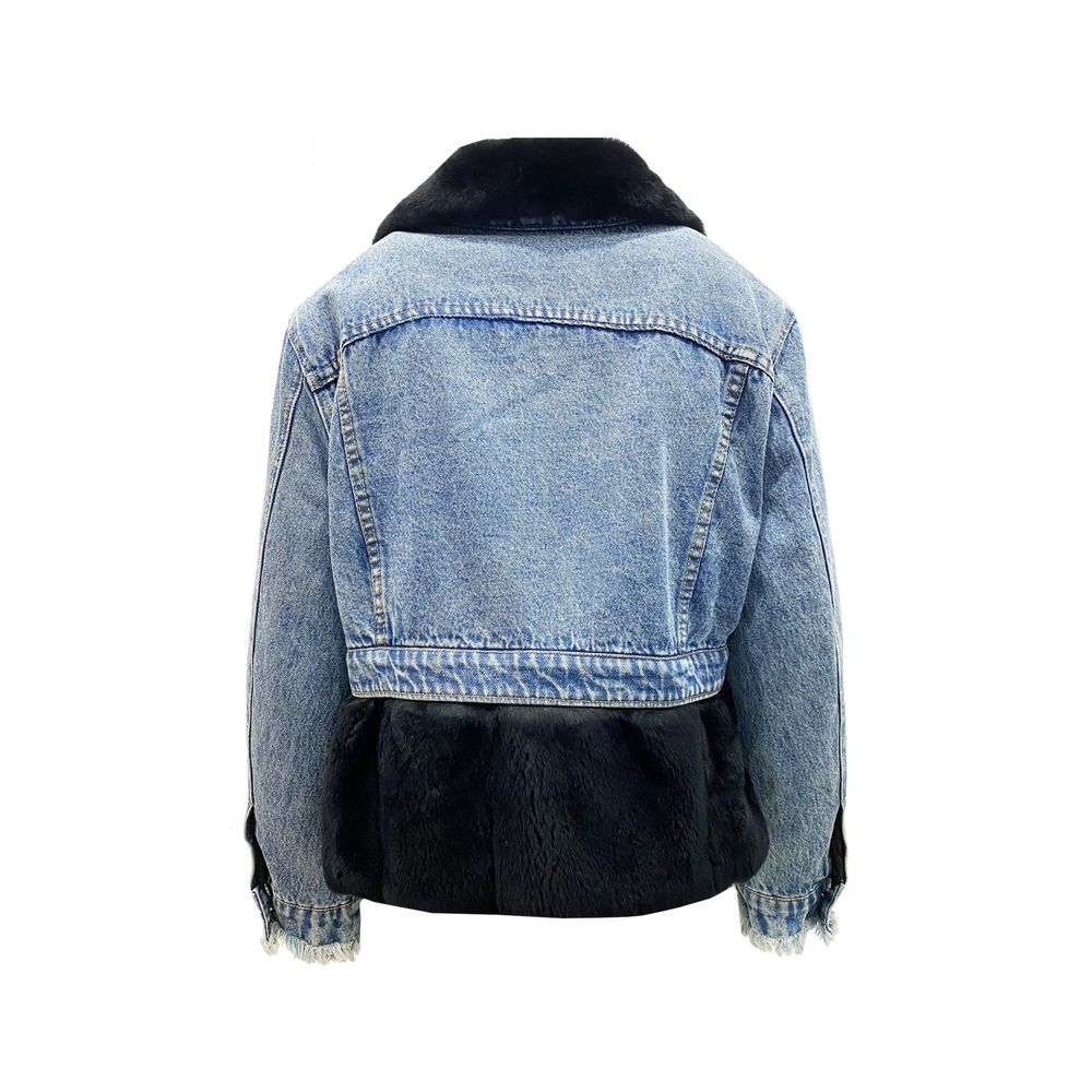 FORTE DEI MARMI COUTURE Veste en jean doublée de fourrure