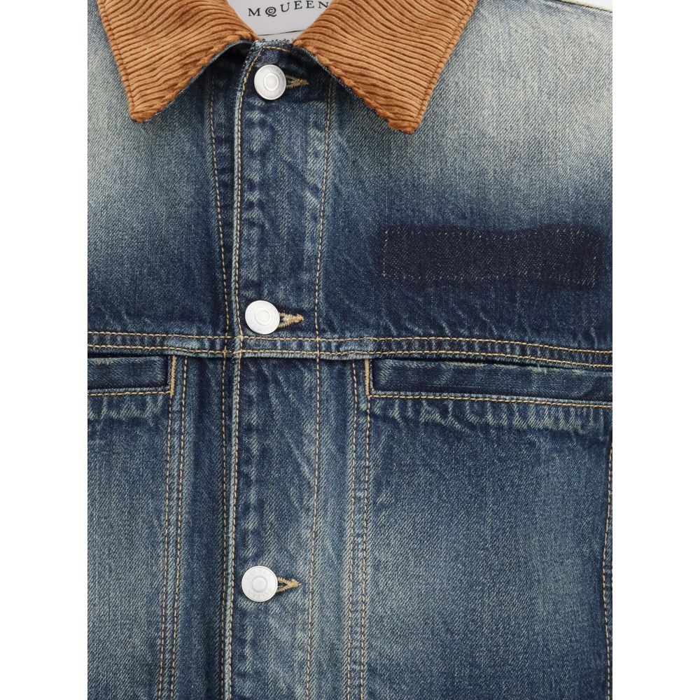 Veste en jean Alexander McQueen