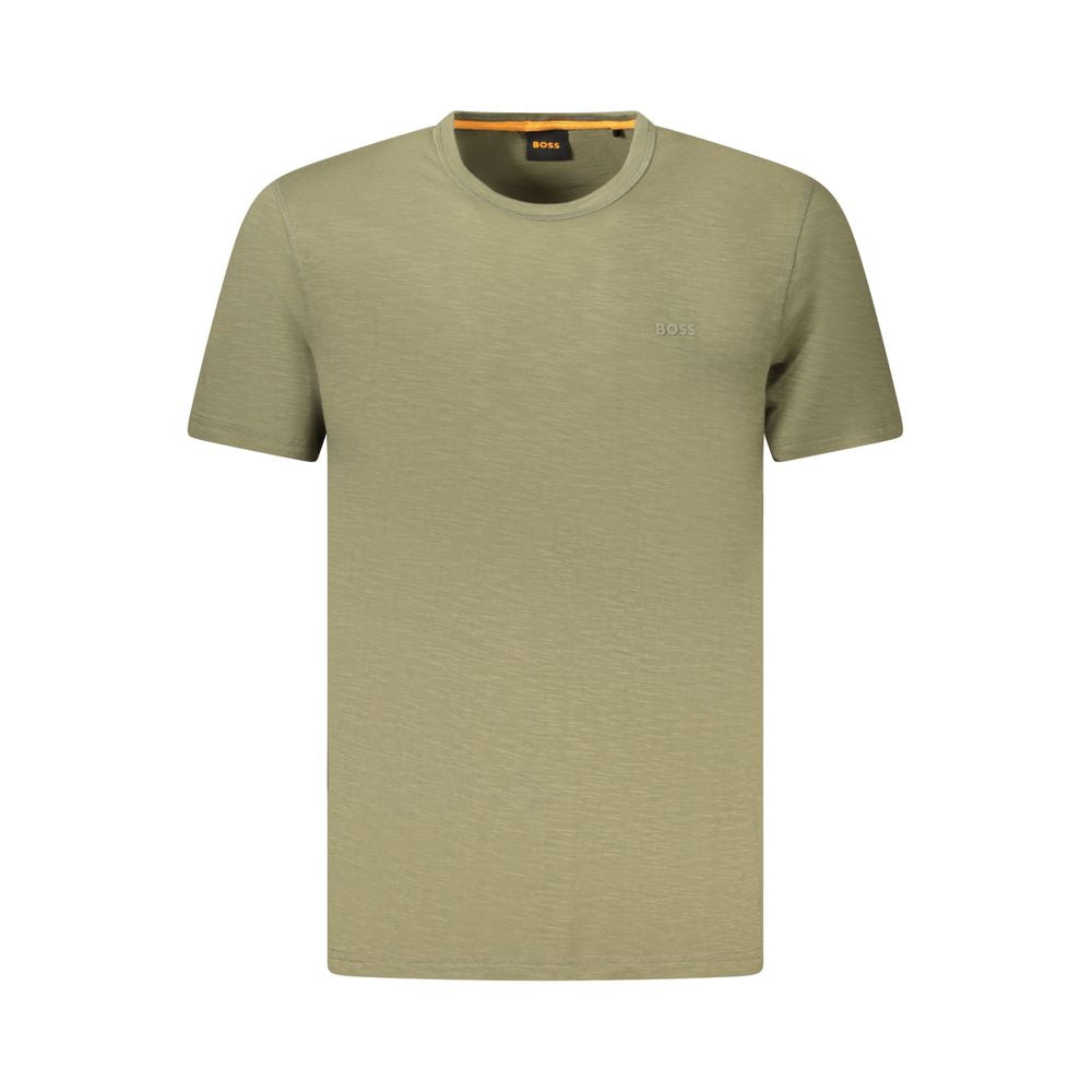 T-shirt homme en coton vert Hugo Boss