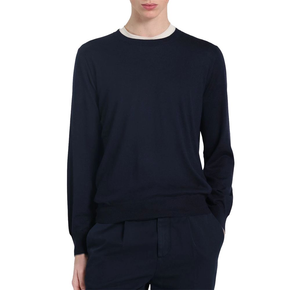 Brunello Cucinelli Pull Homme Cachemire Bleu