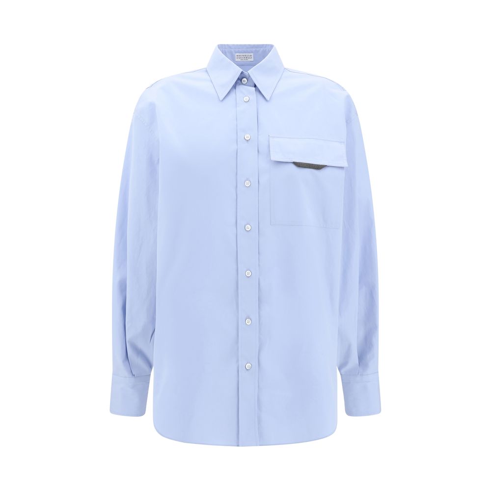 Chemise Brunello Cucinelli avec détail bijou emblématique