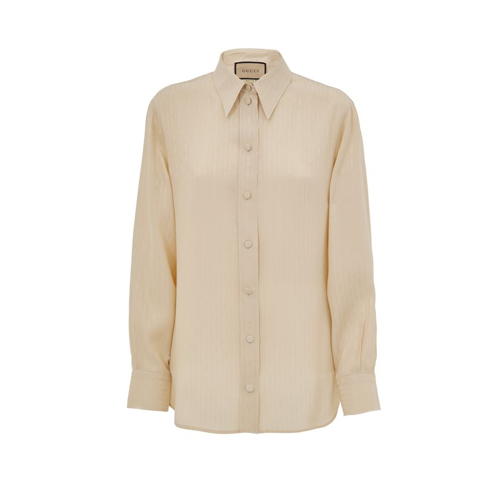 Chemise en soie beige Gucci