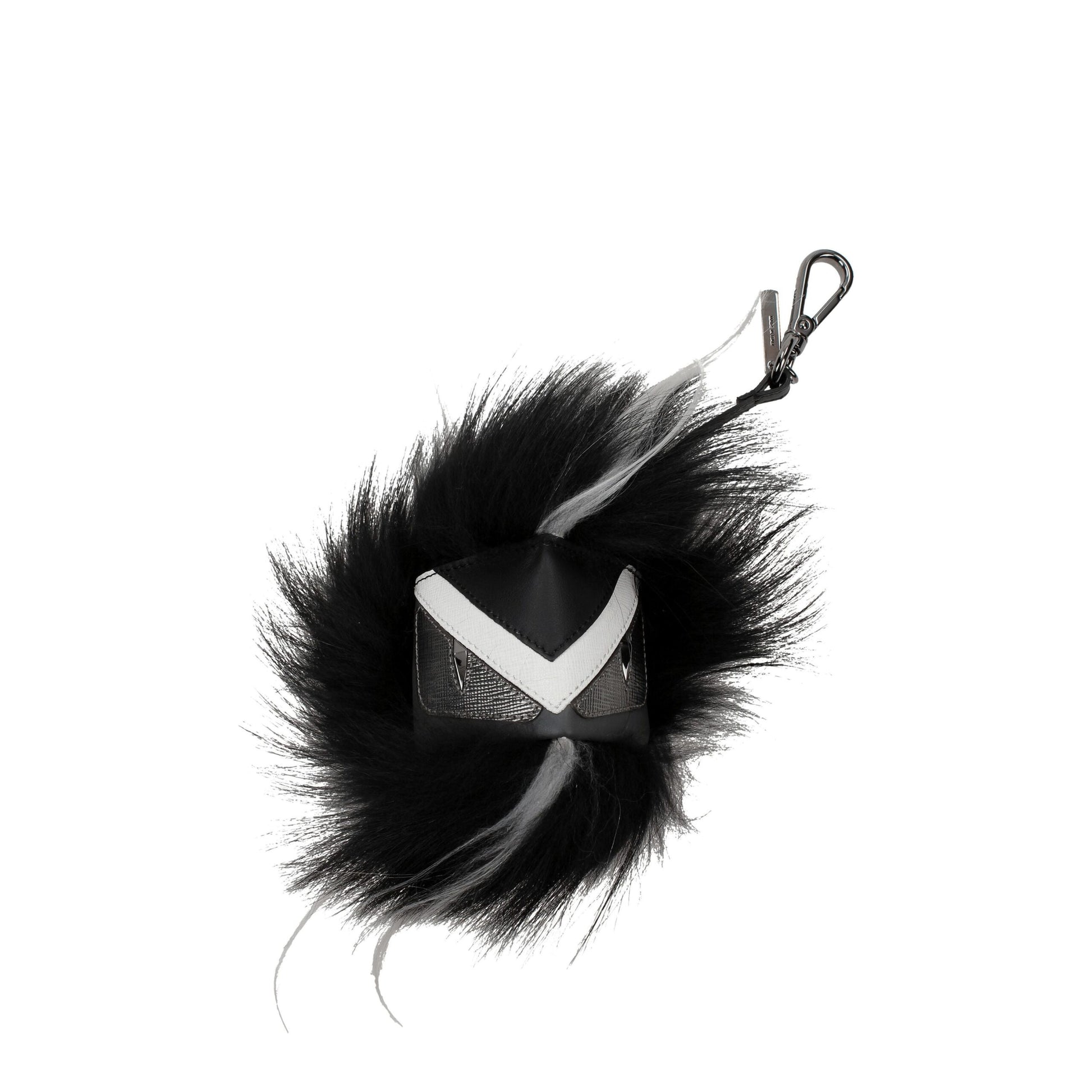 Porte-clés Fendi en cuir noir