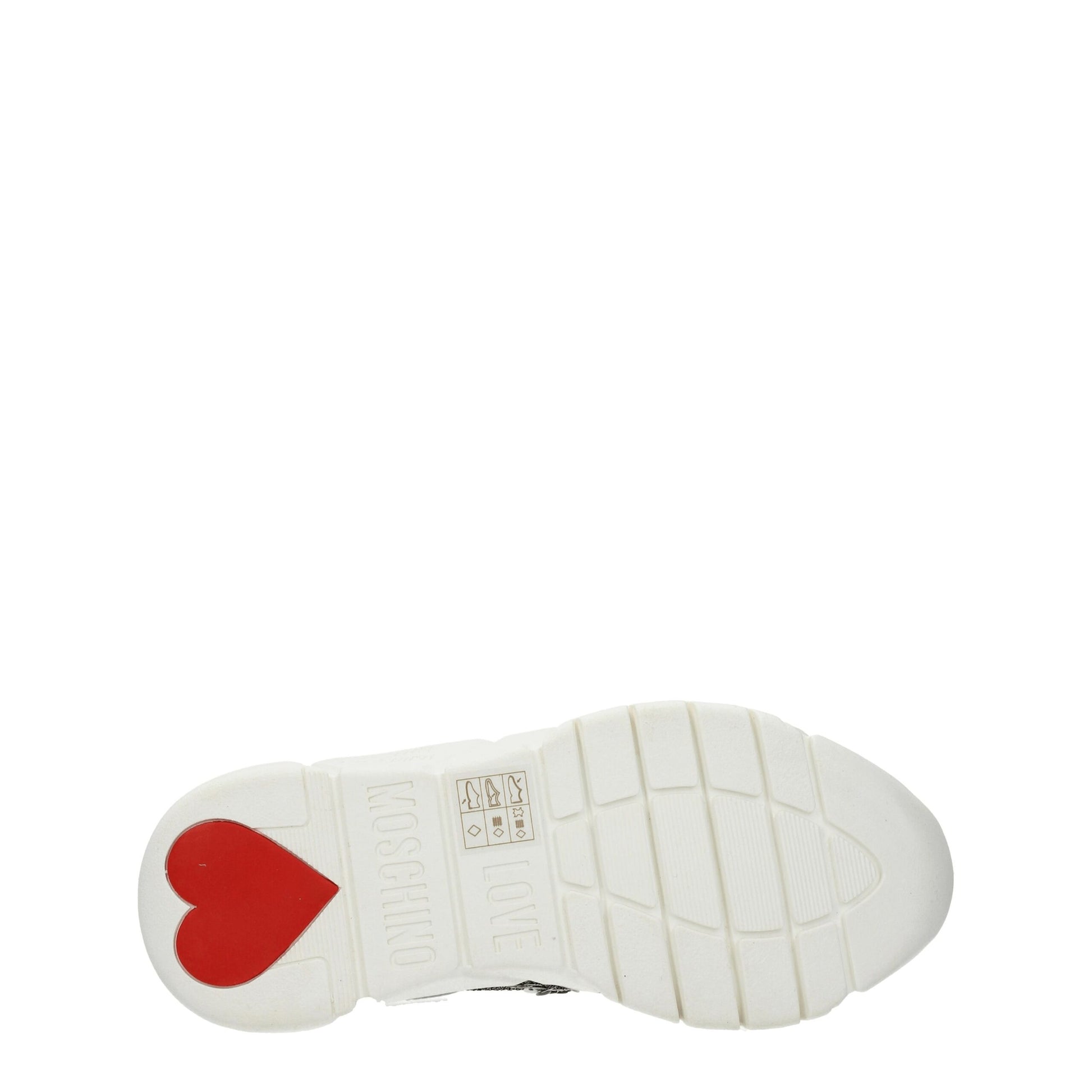 Baskets épaisses en tissu blanc Love Moschino