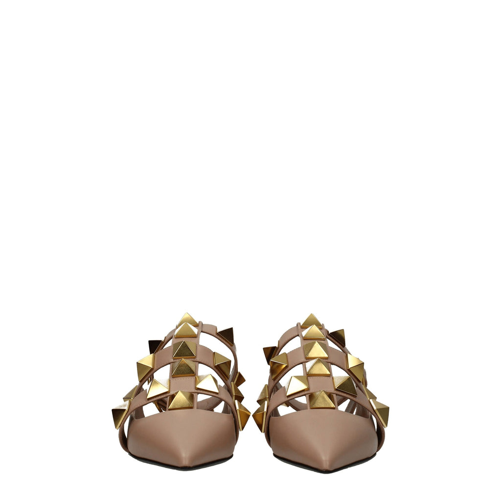 Sandale en cuir rose Valentino Garavani