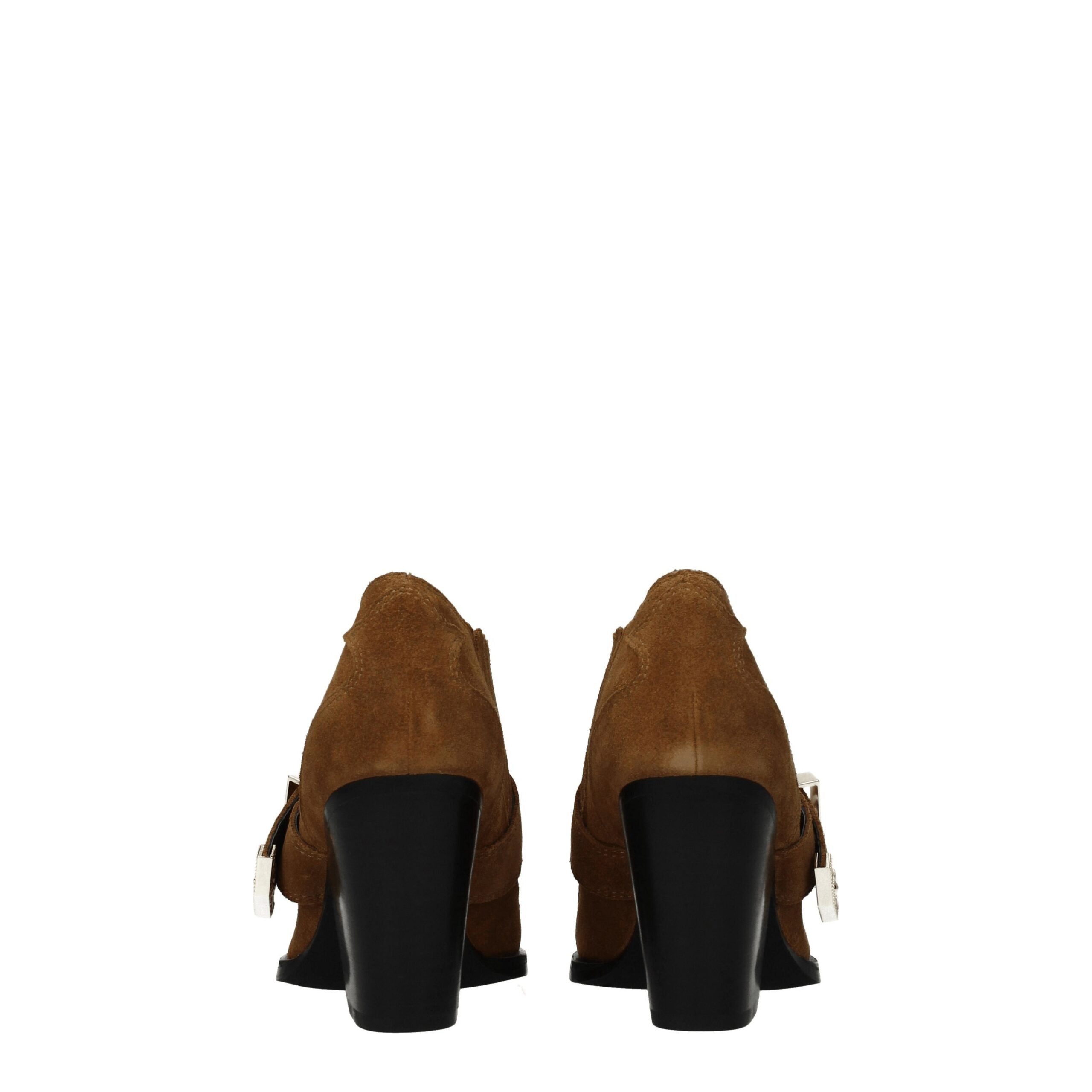 Bottines en cuir marron Versace Jeans