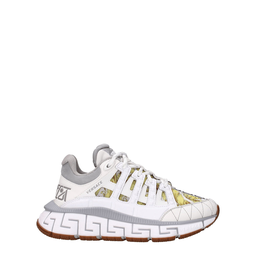 Baskets en cuir blanc Versace