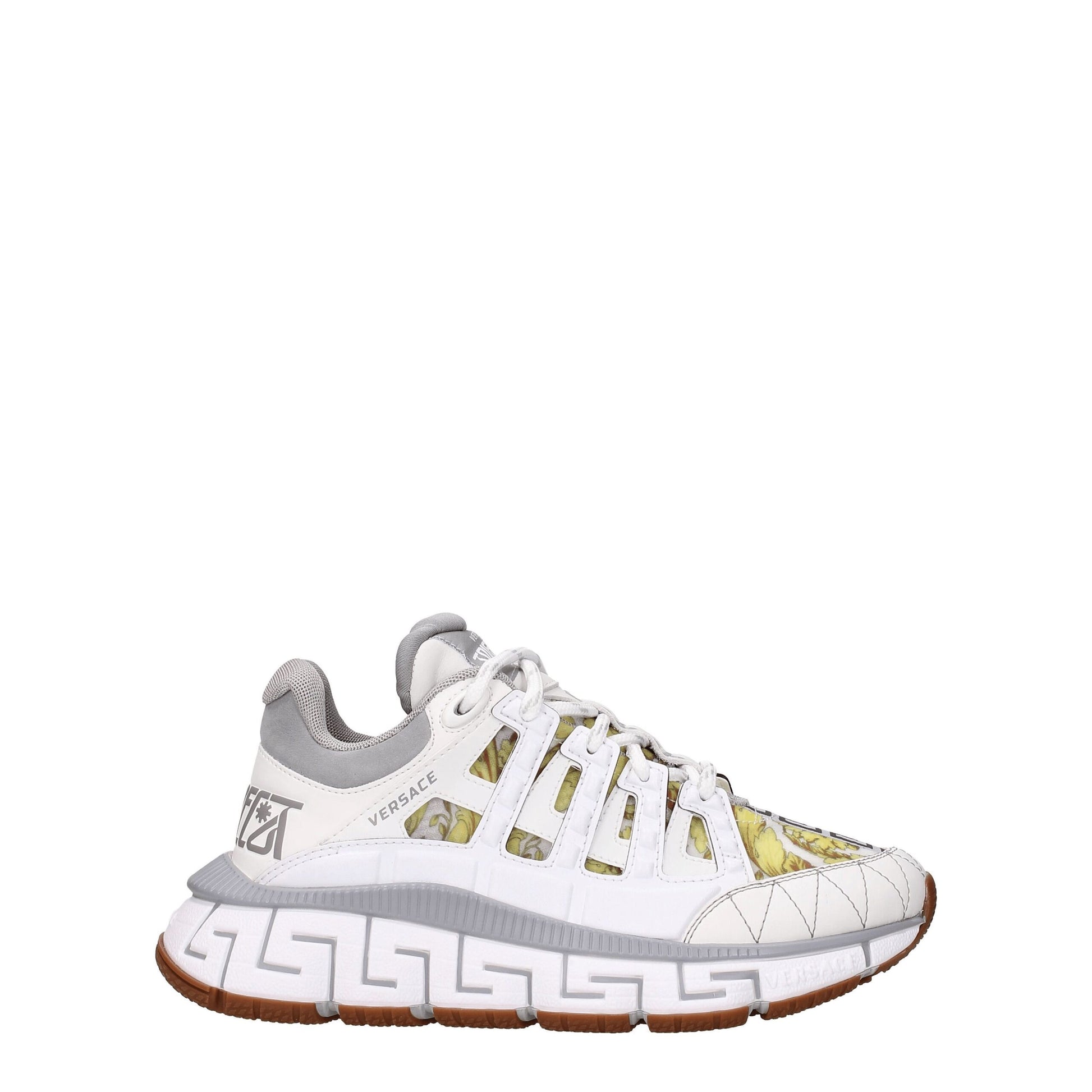 Baskets en cuir blanc Versace