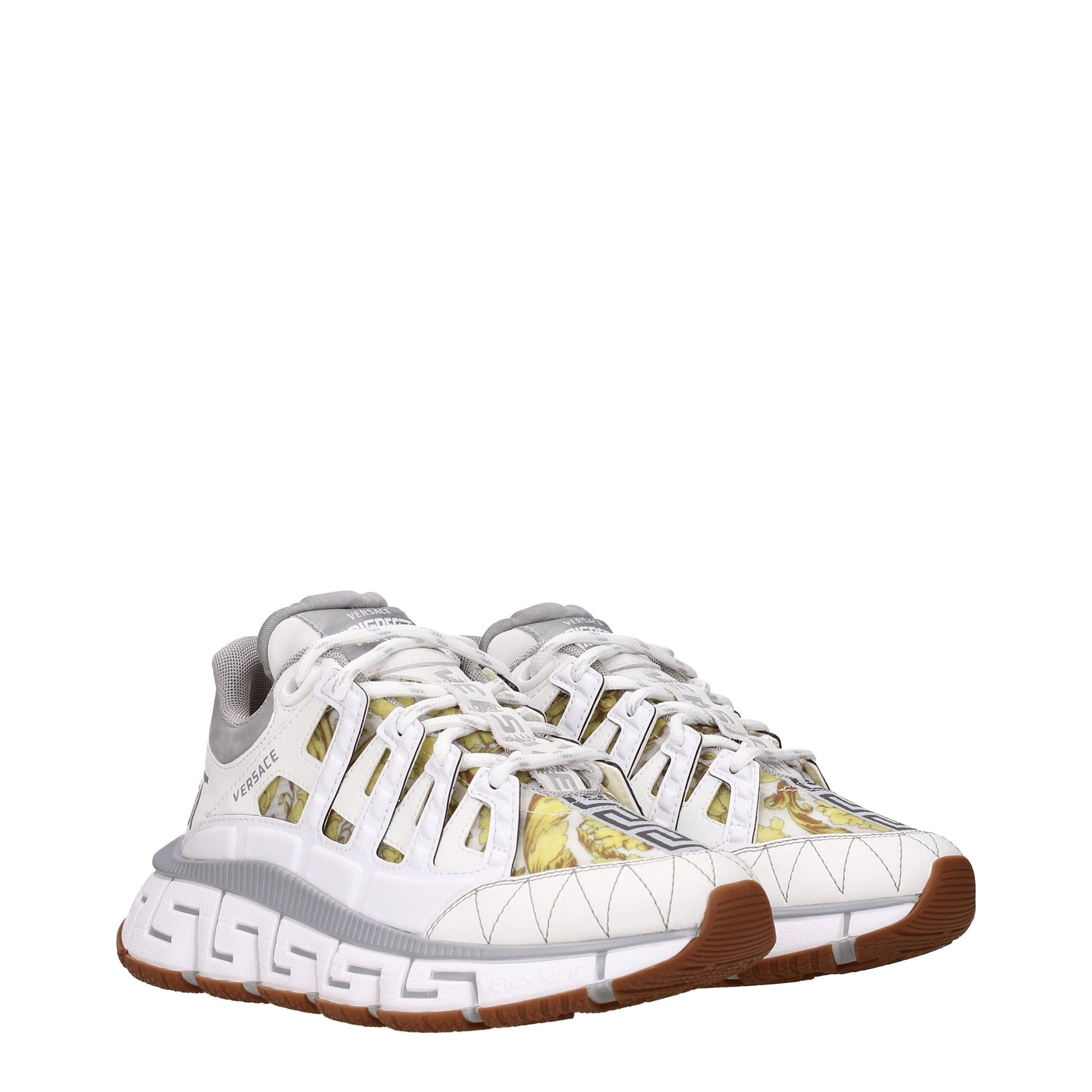 Baskets en cuir blanc Versace