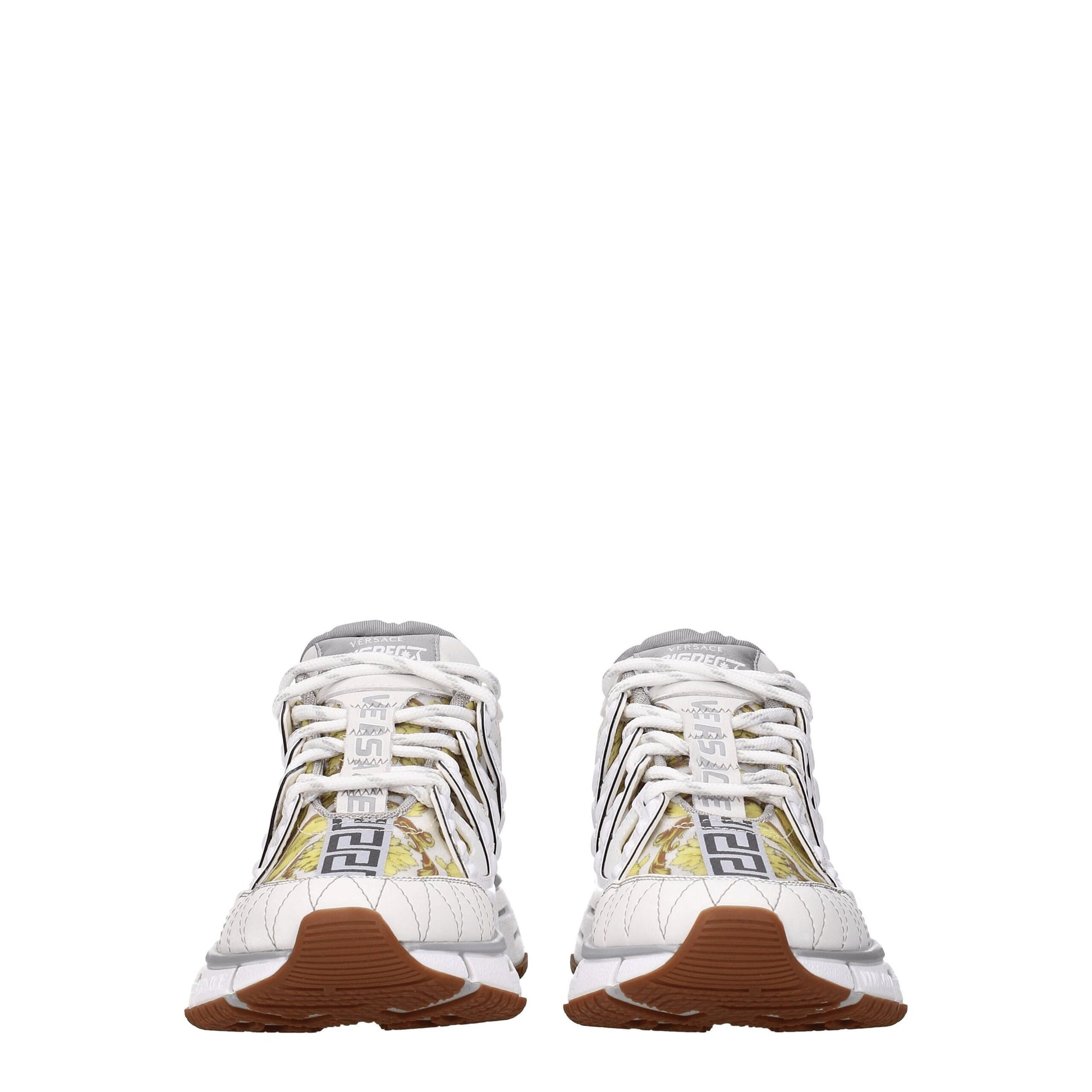 Baskets en cuir blanc Versace