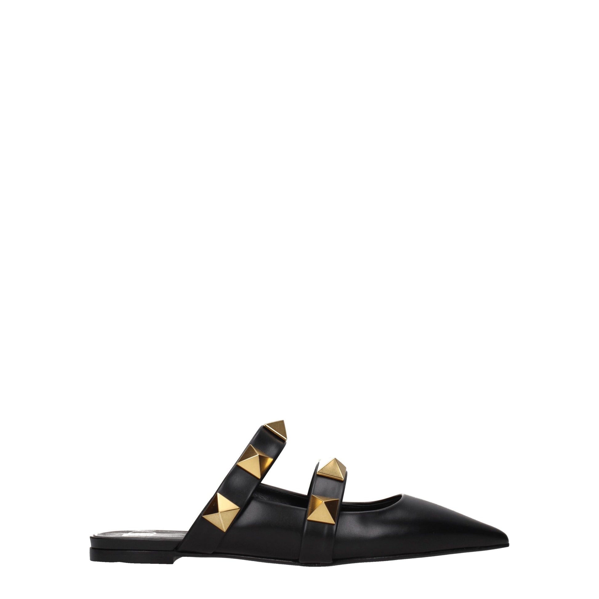 Sandale en cuir noir Valentino Garavani