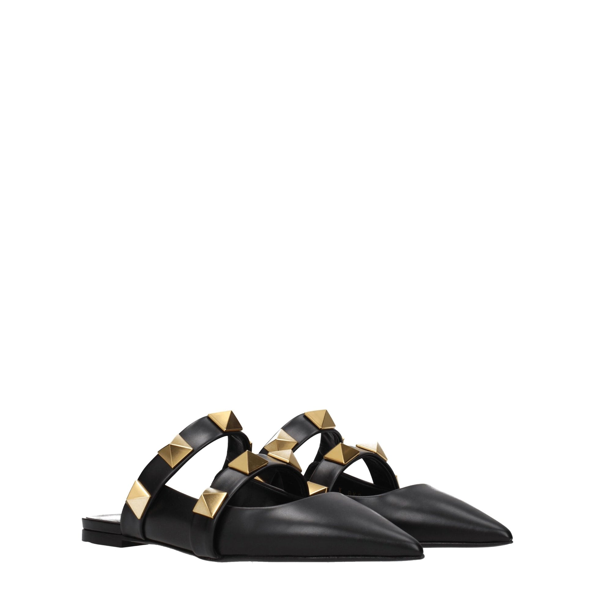 Sandale en cuir noir Valentino Garavani