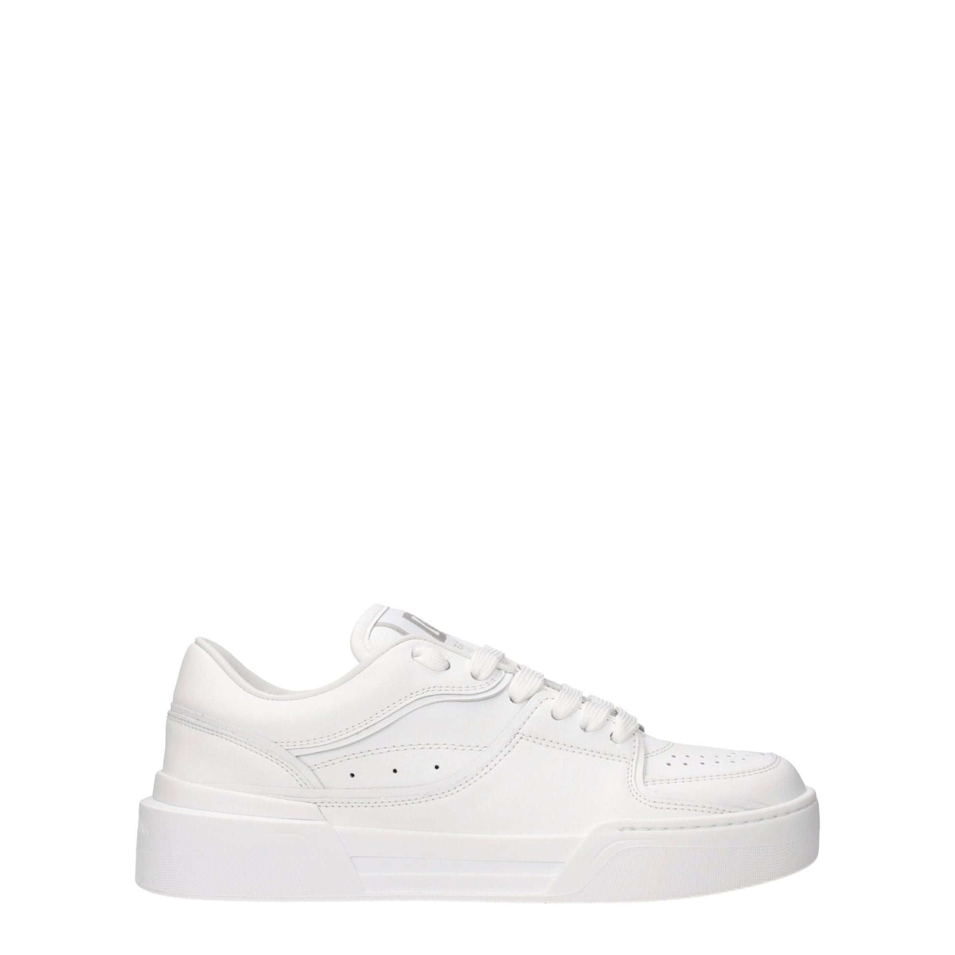 Baskets basses en cuir blanc Dolce &amp; Gabbana