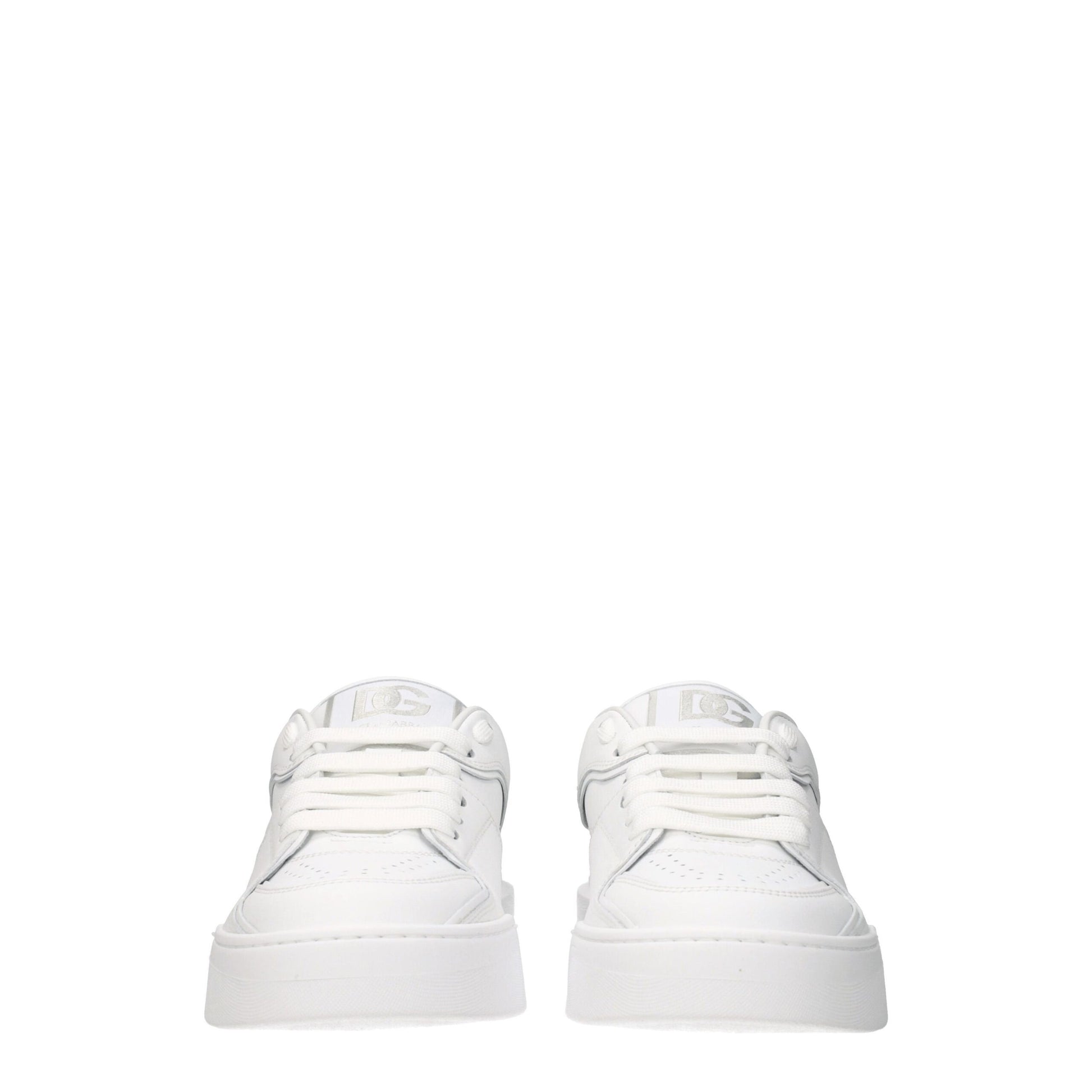 Baskets basses en cuir blanc Dolce &amp; Gabbana