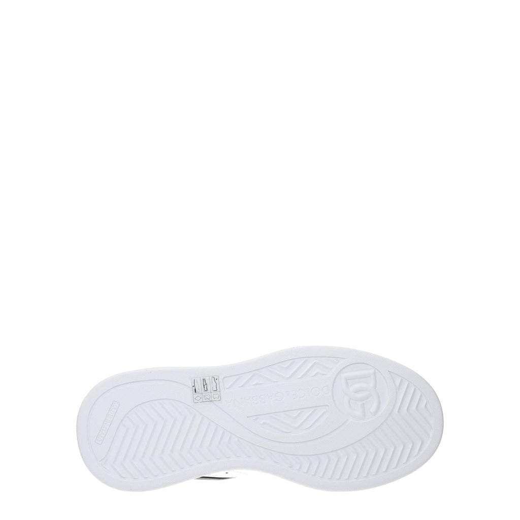 Baskets basses en cuir blanc Dolce &amp; Gabbana