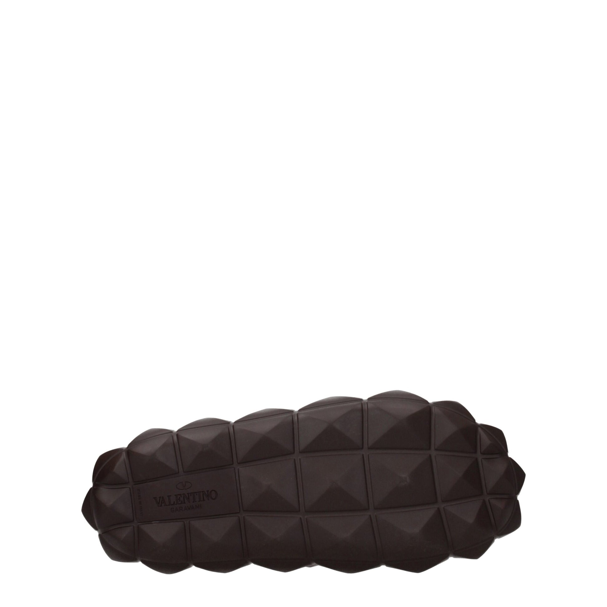 Sandales chaussons en coton marron Valentino Garavani