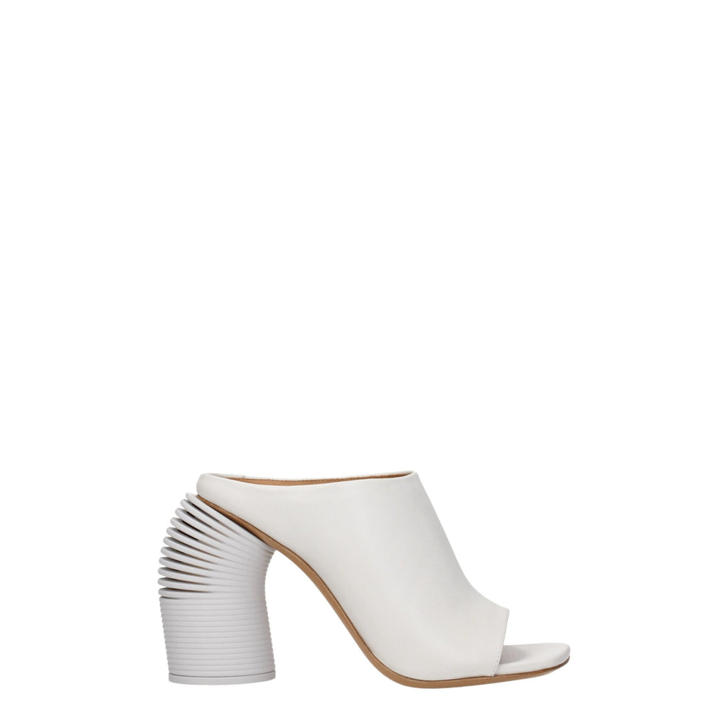 Plateformes en cuir blanc Off-White