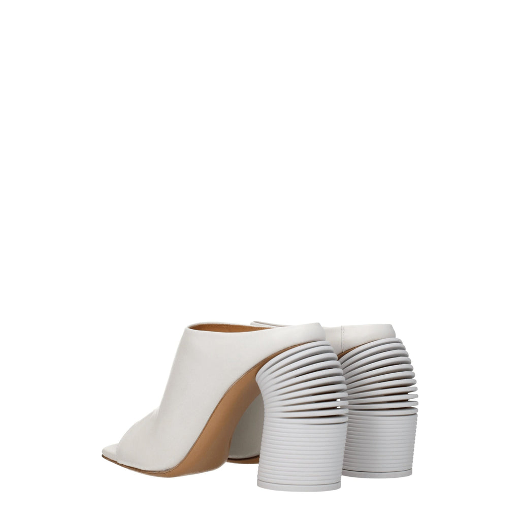 Plateformes en cuir blanc Off-White
