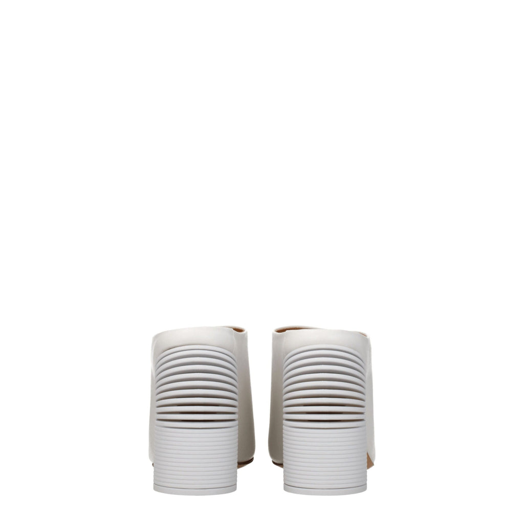 Plateformes en cuir blanc Off-White
