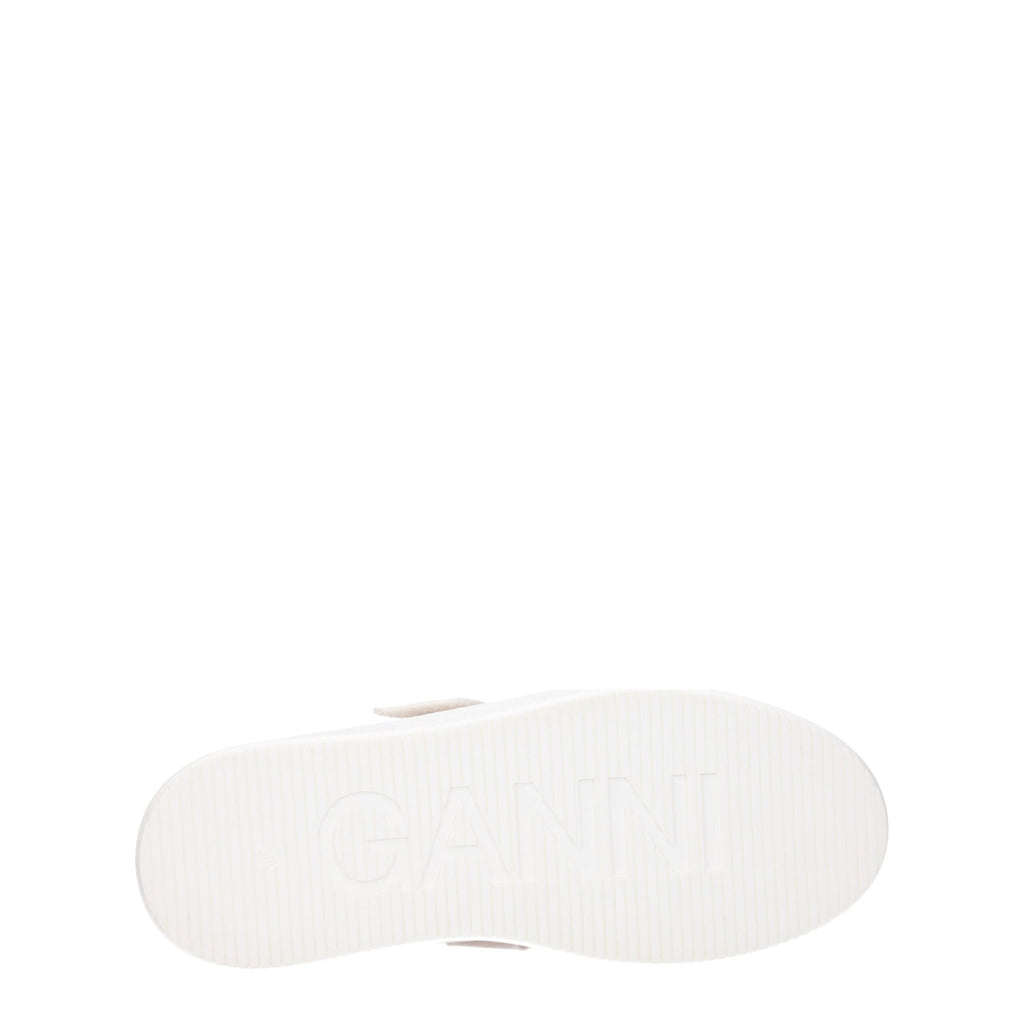 Baskets basses en cuir rose Ganni