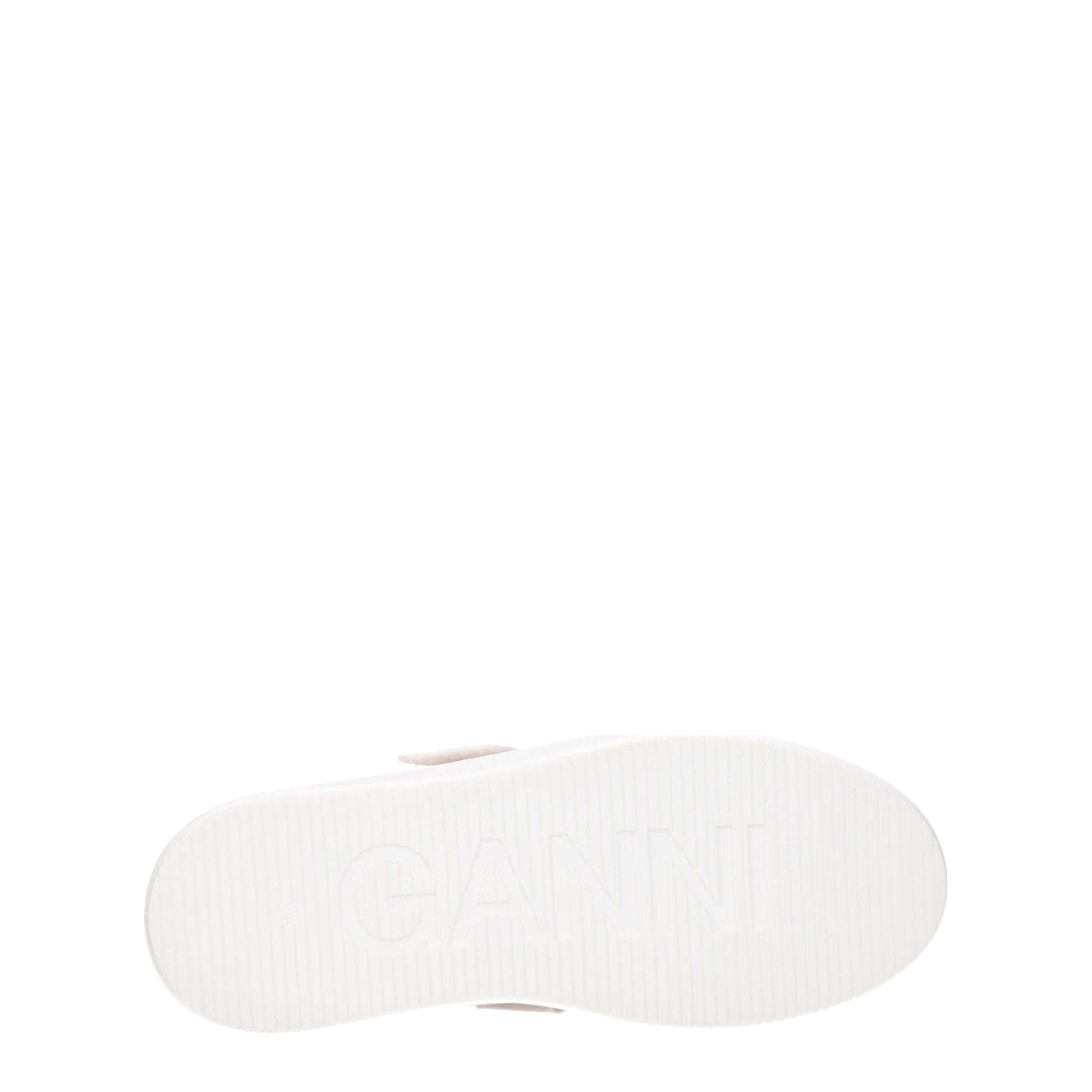 Baskets basses en cuir rose Ganni