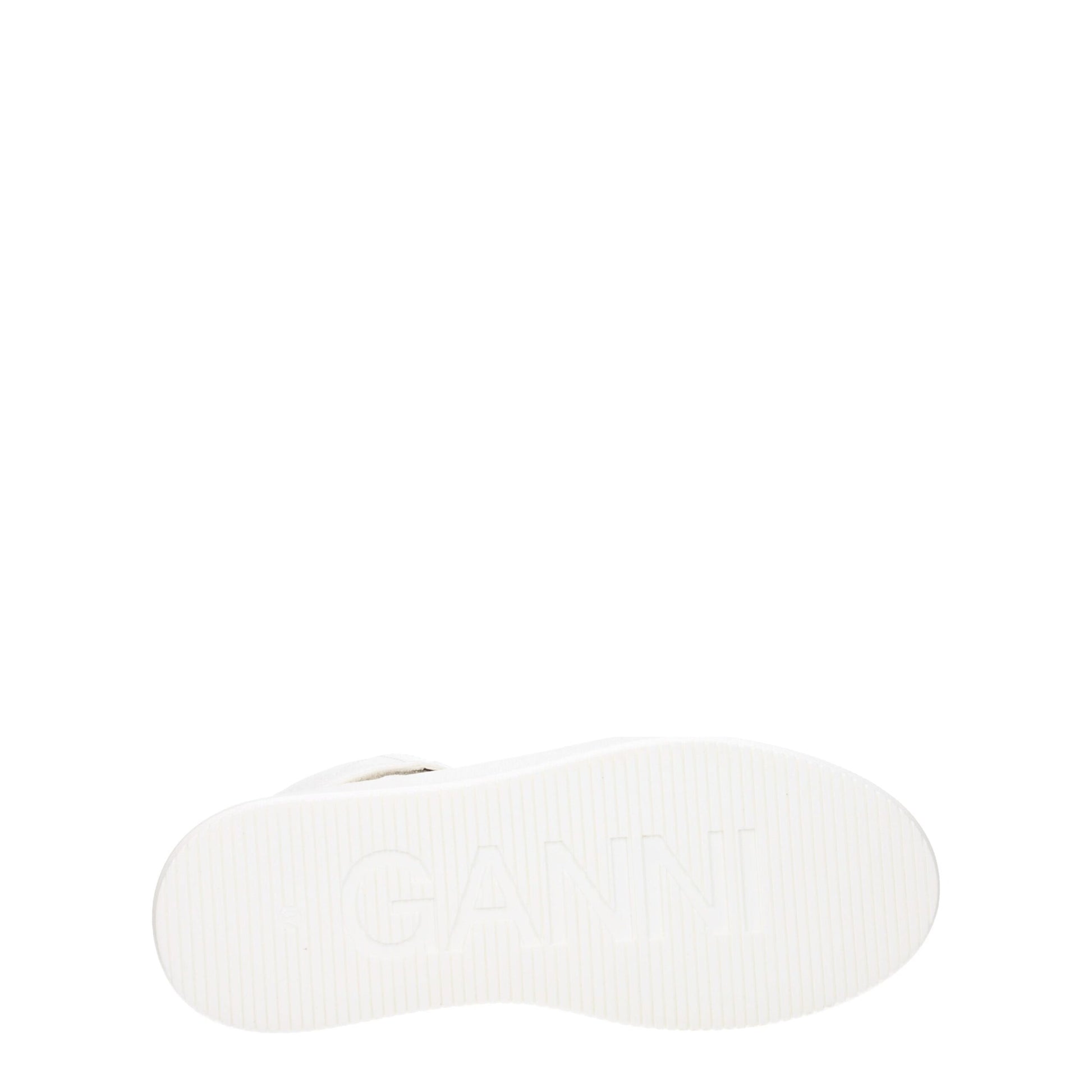 Baskets montantes en cuir blanc Ganni