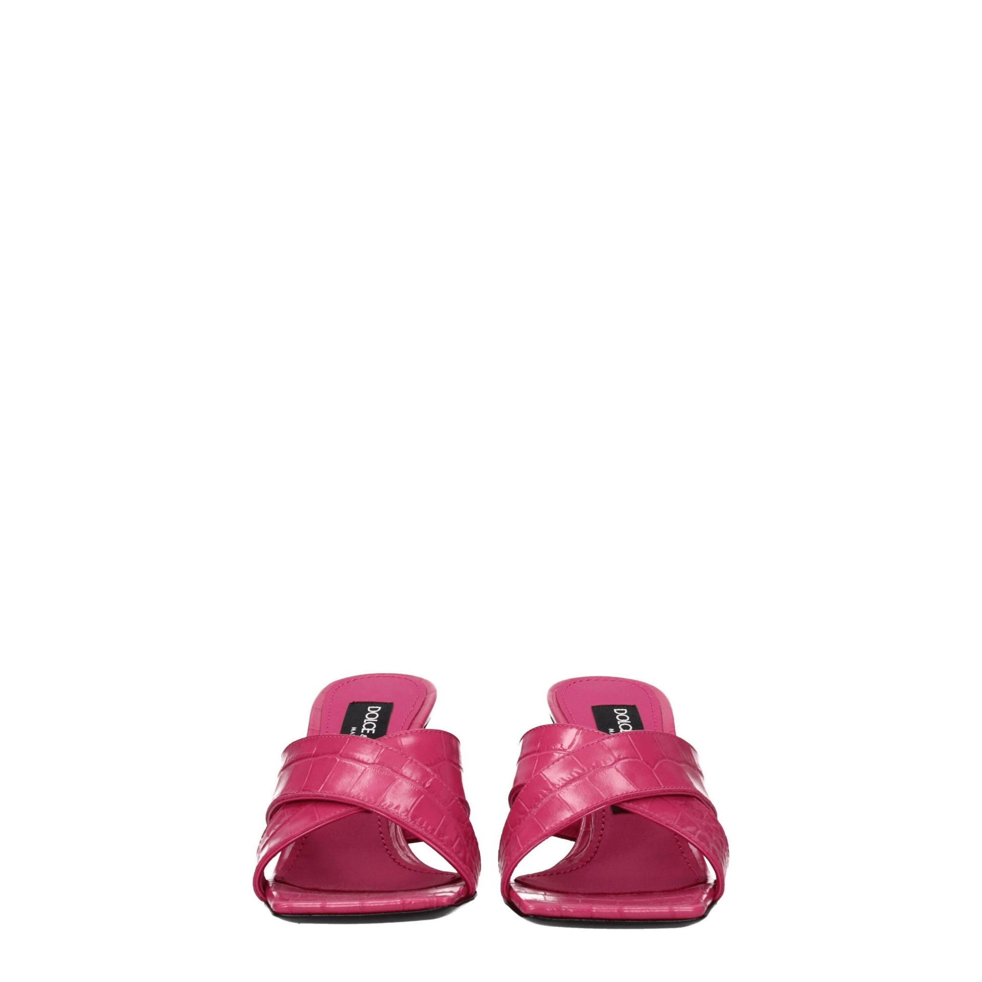 Plateformes en cuir rose Dolce &amp; Gabbana