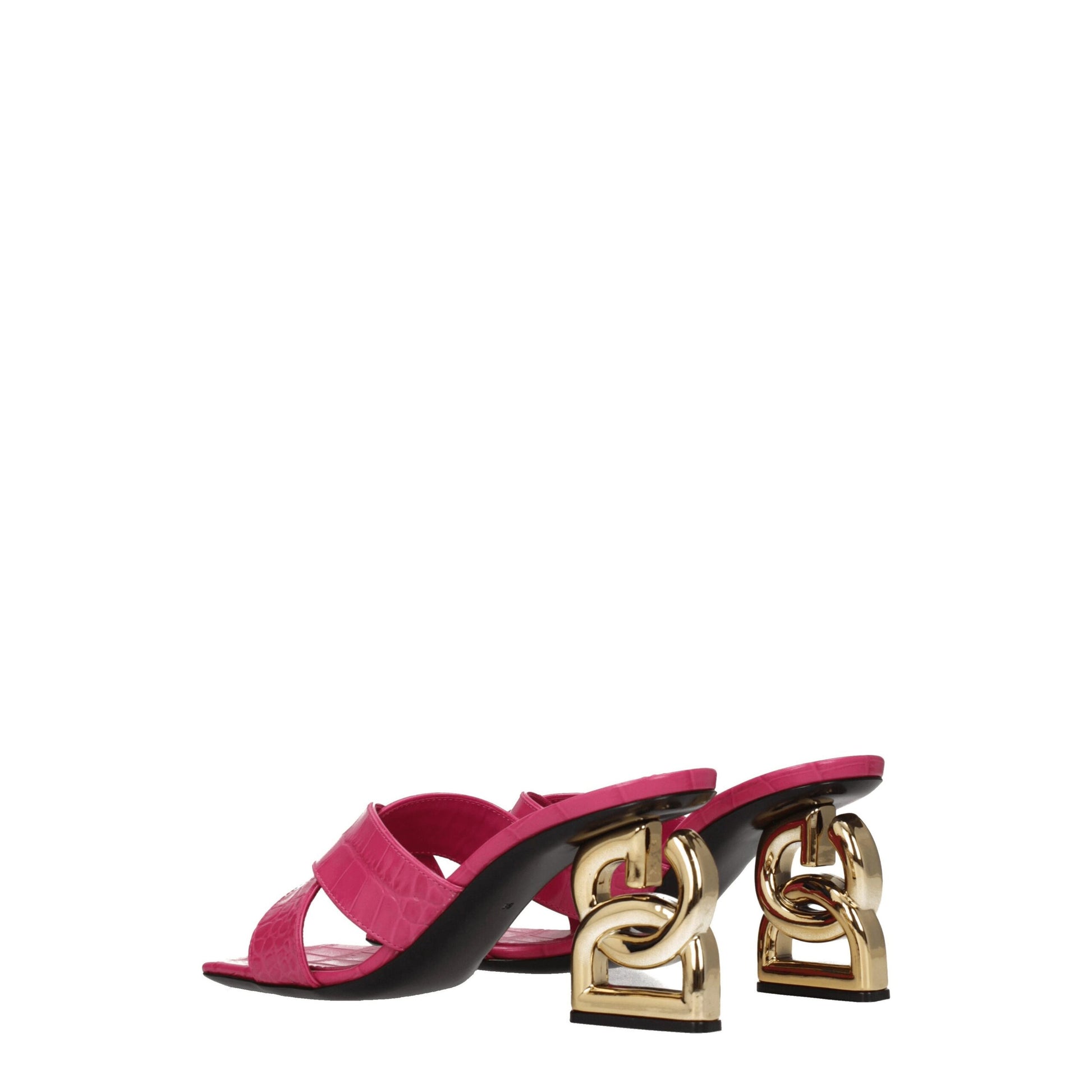 Plateformes en cuir rose Dolce &amp; Gabbana