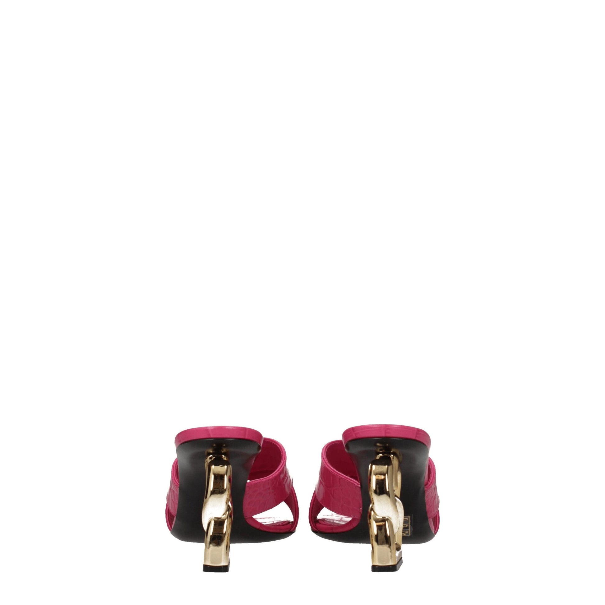Plateformes en cuir rose Dolce &amp; Gabbana